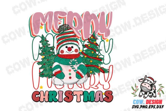 Merry Christmas Snowman Christmas Tree